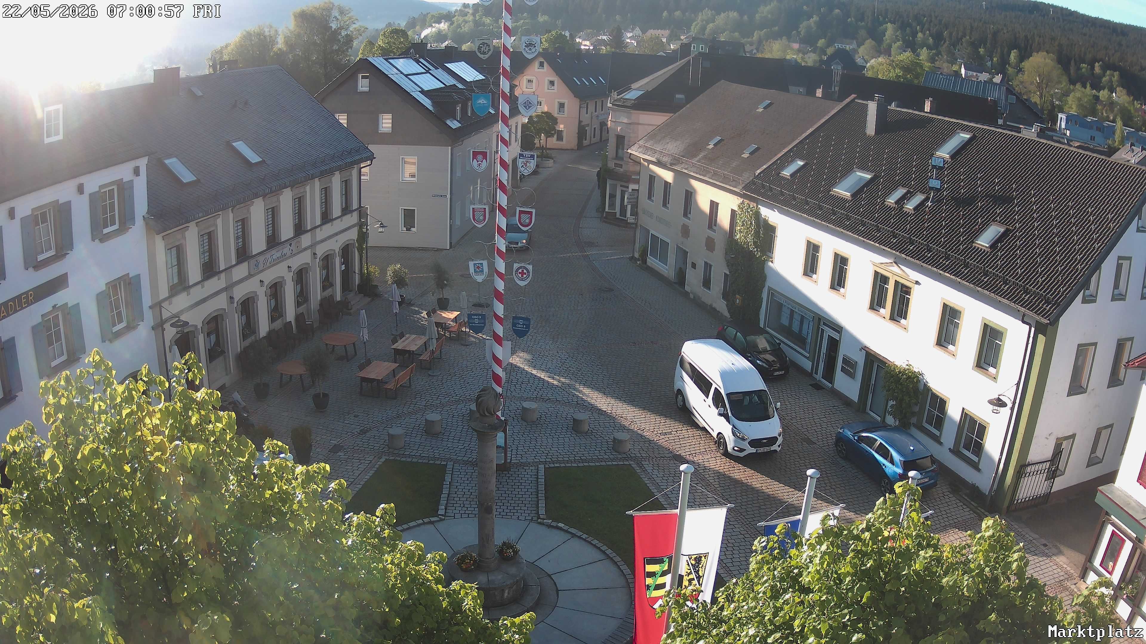 Archiv Foto Webcam Marktplatz von Bischofsgrün