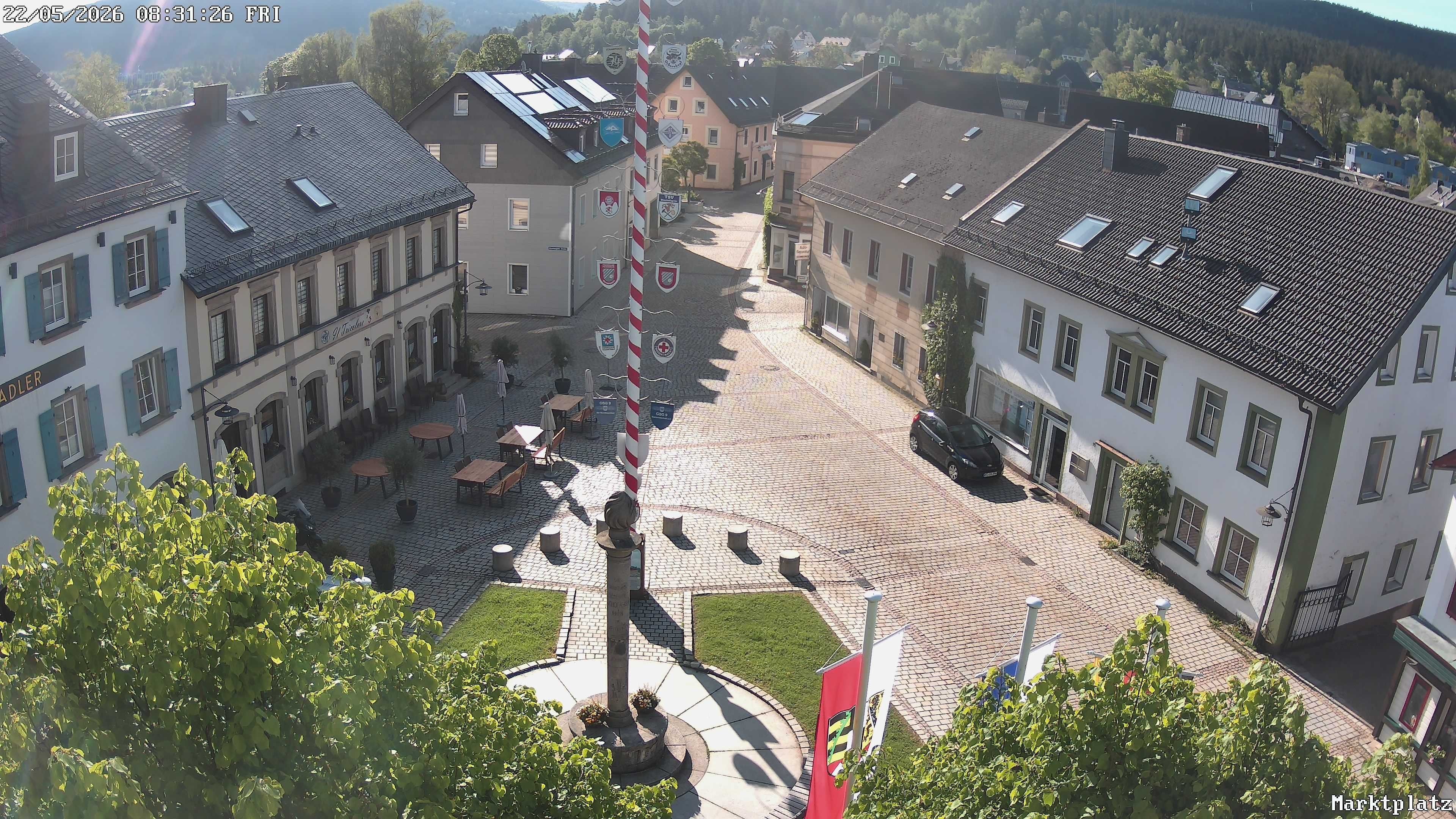 Archiv Foto Webcam Marktplatz von Bischofsgrün