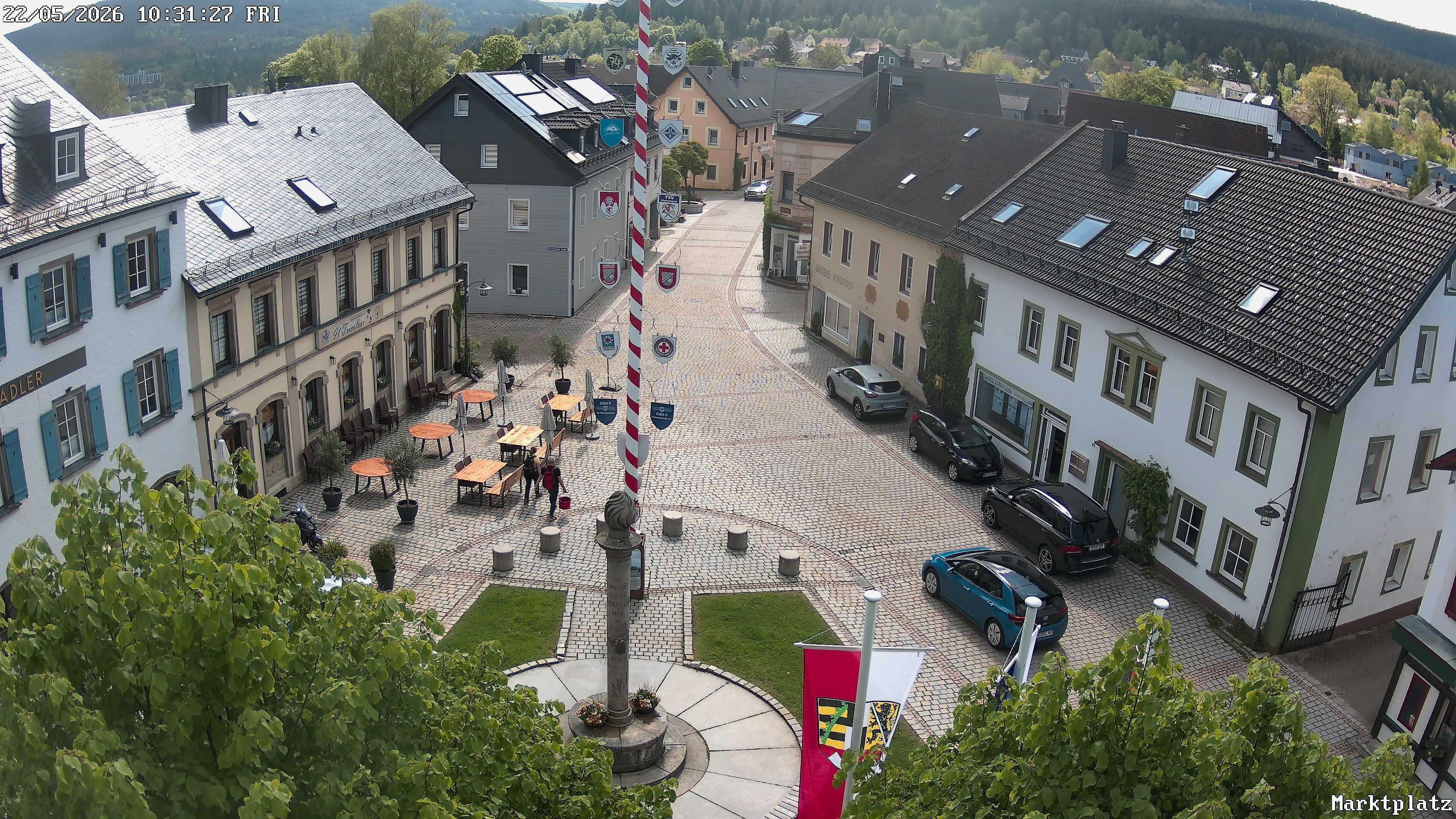 Archiv Foto Webcam Marktplatz von Bischofsgrün