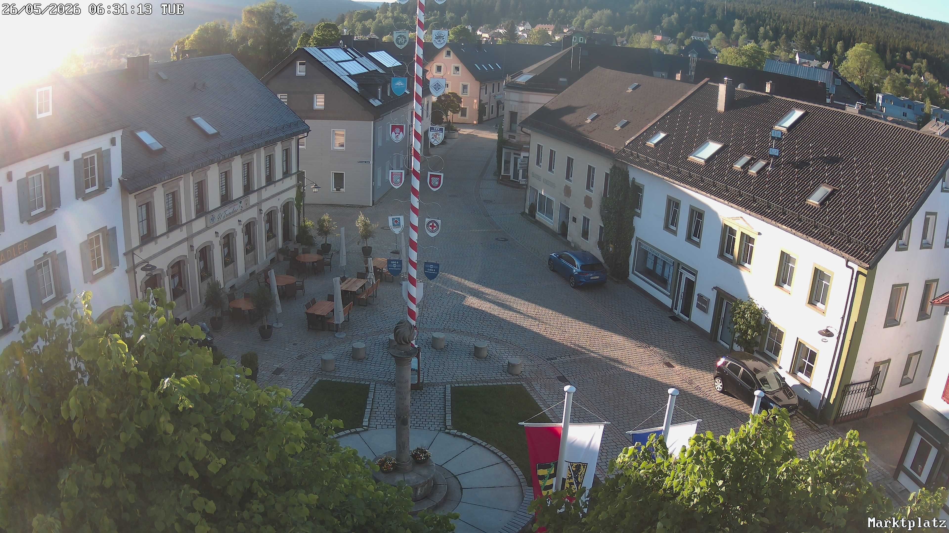 Archiv Foto Webcam Marktplatz von Bischofsgrün