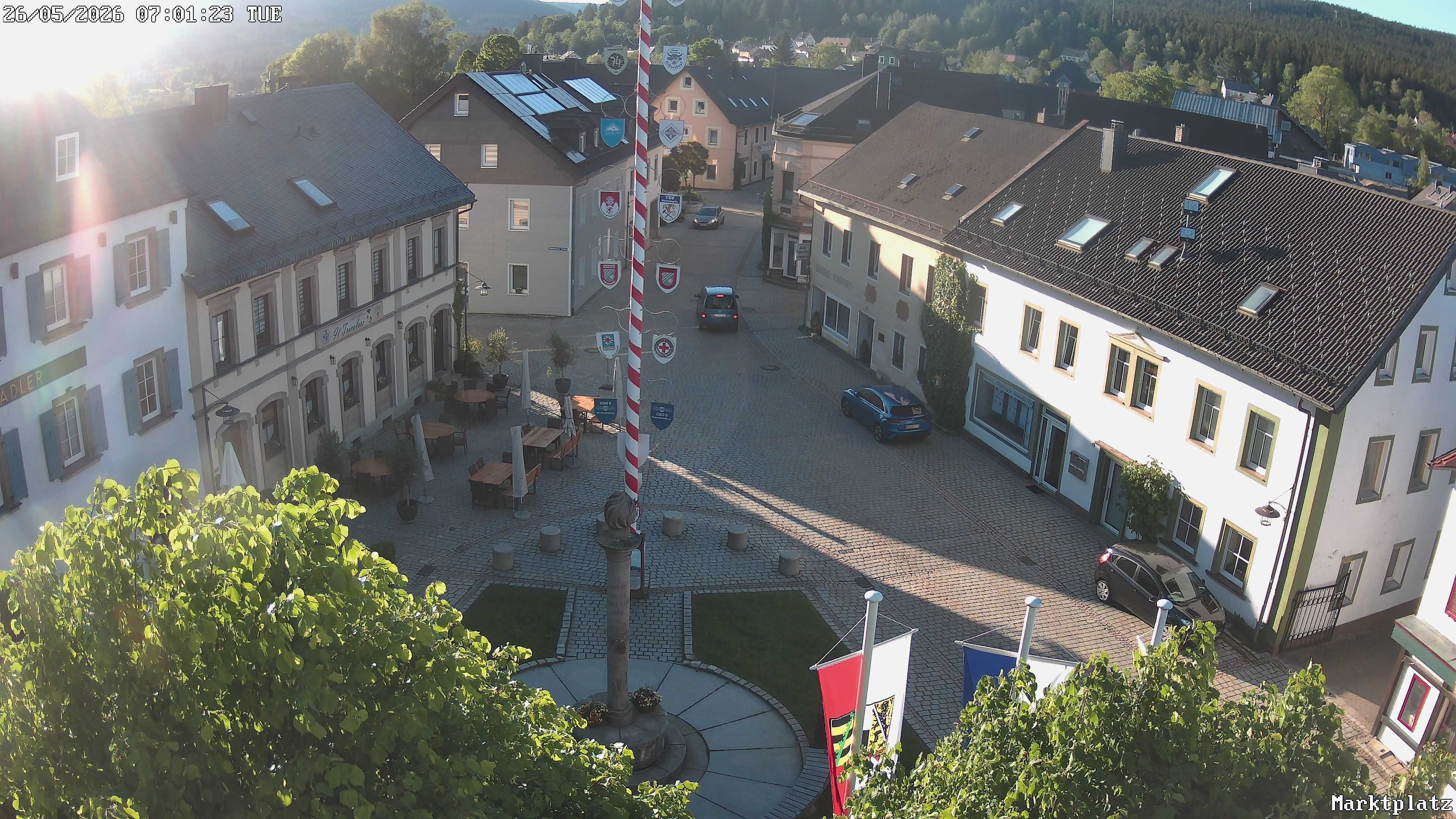 Archiv Foto Webcam Marktplatz von Bischofsgrün