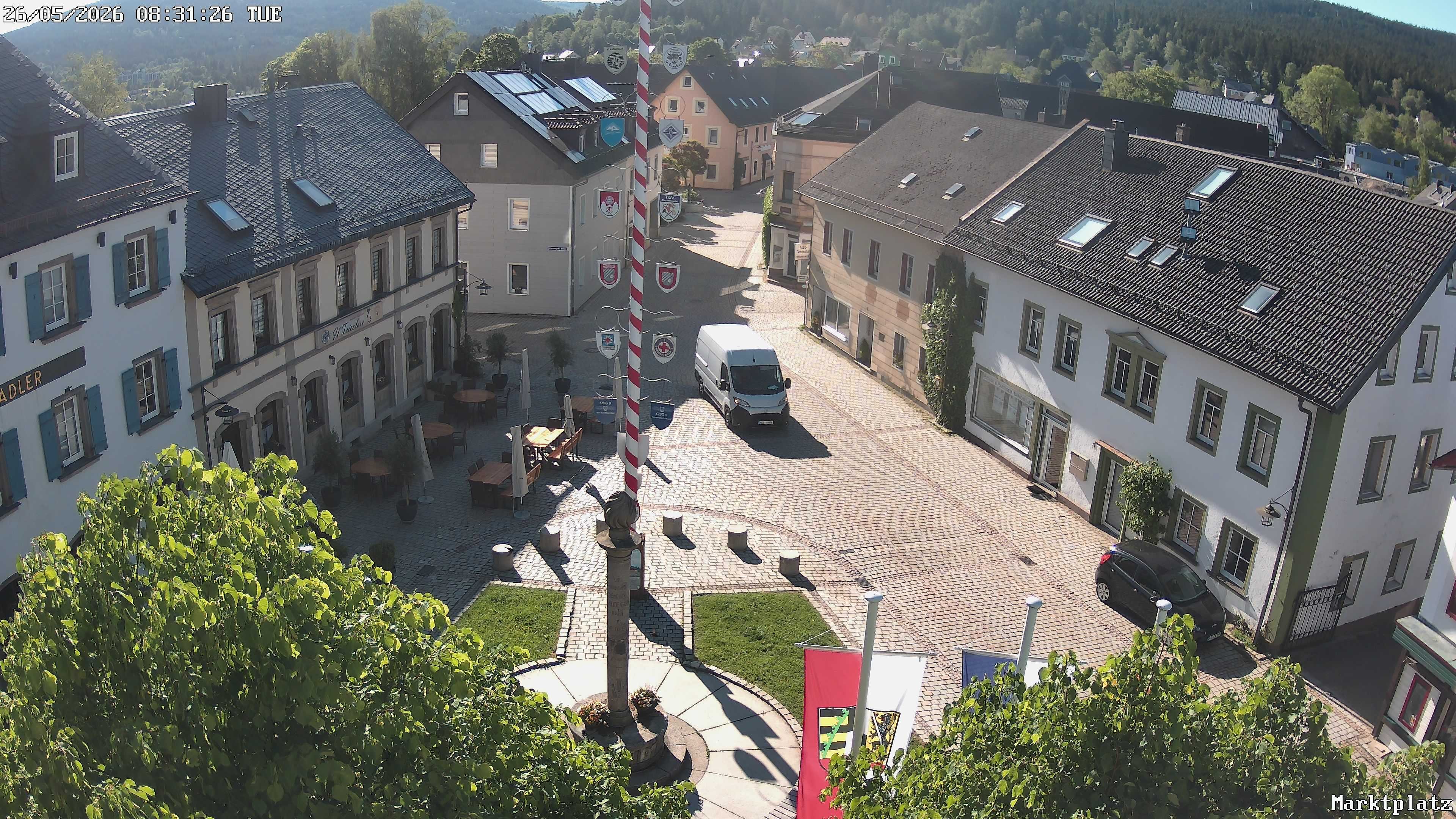 Archiv Foto Webcam Marktplatz von Bischofsgrün