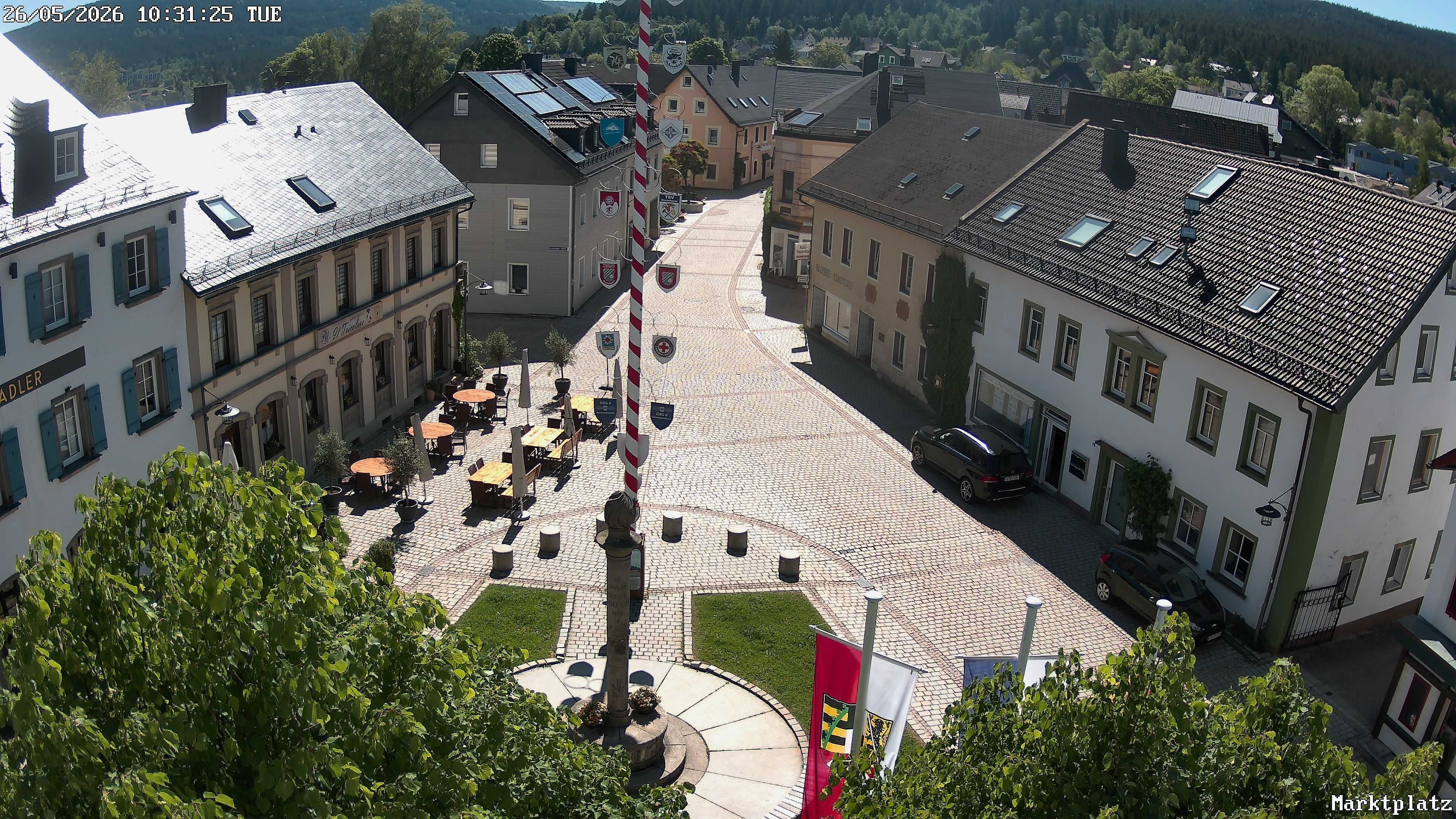 Archiv Foto Webcam Marktplatz von Bischofsgrün