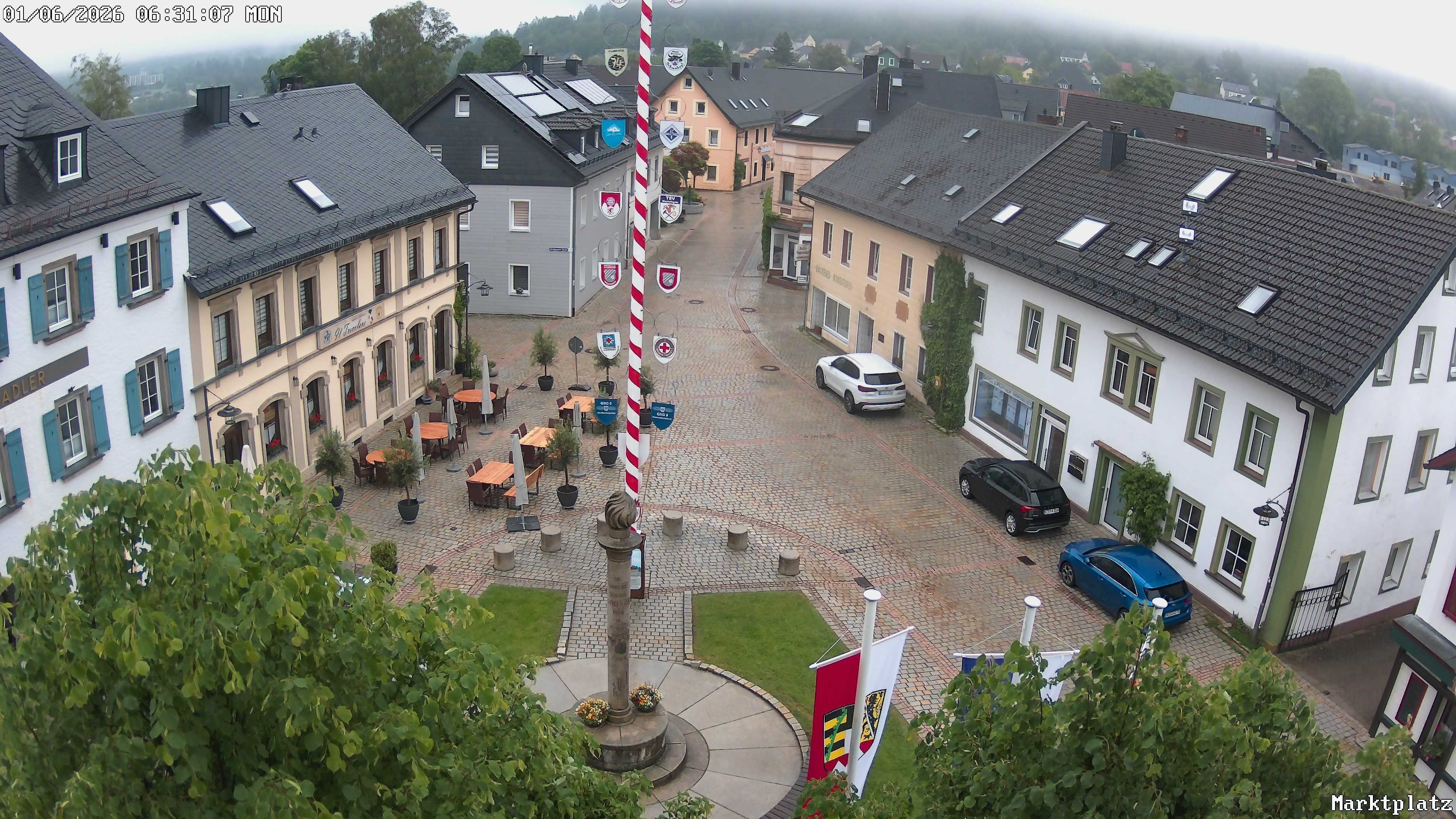 Archiv Foto Webcam Marktplatz von Bischofsgrün