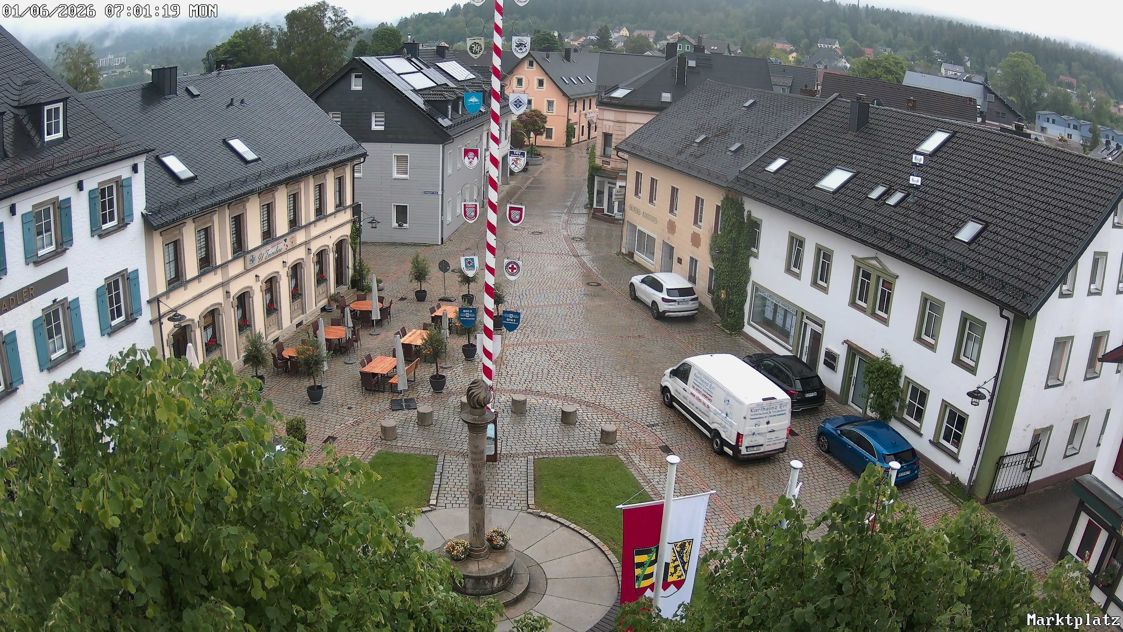 Archiv Foto Webcam Marktplatz von Bischofsgrün
