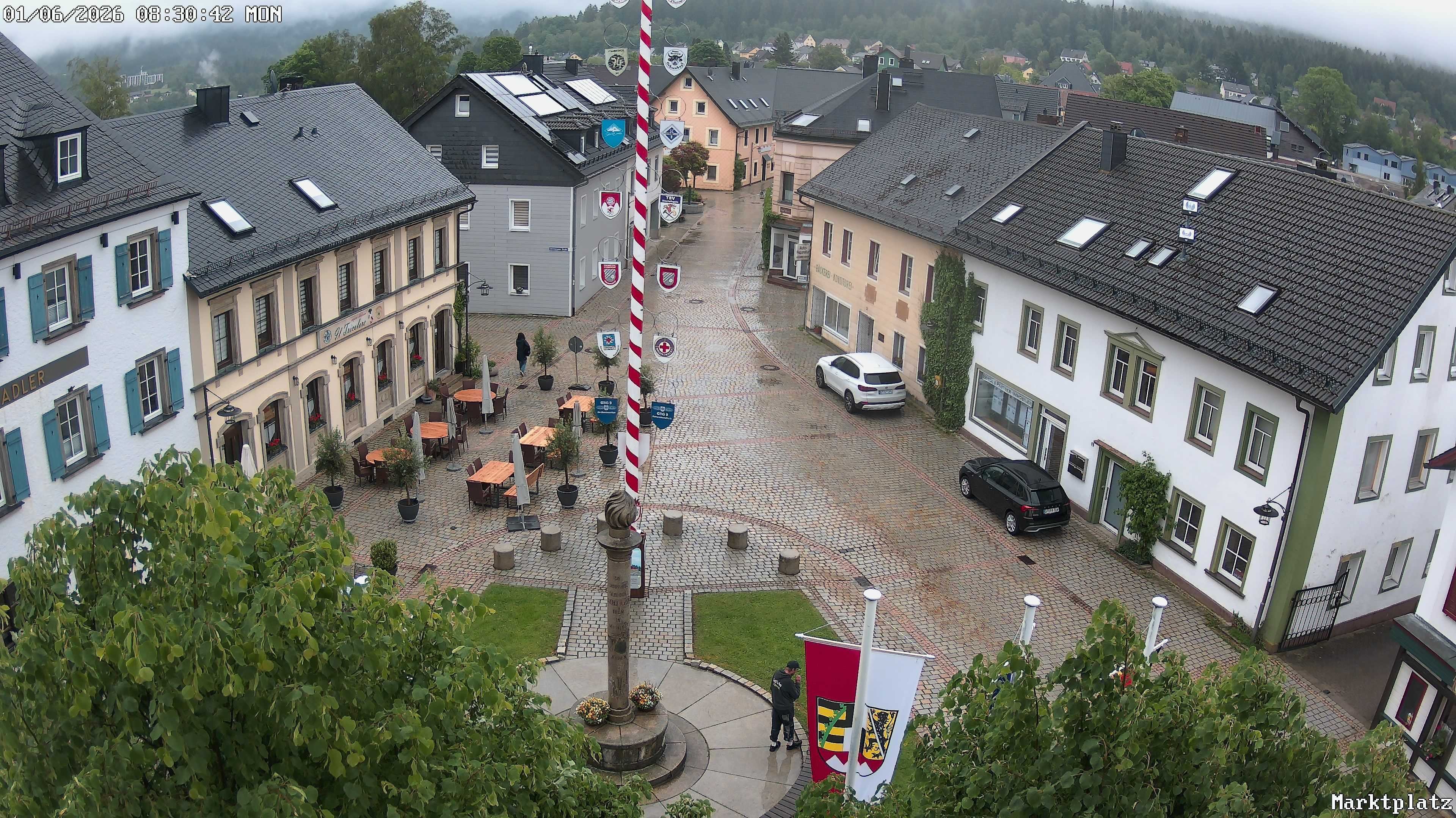 Archiv Foto Webcam Marktplatz von Bischofsgrün
