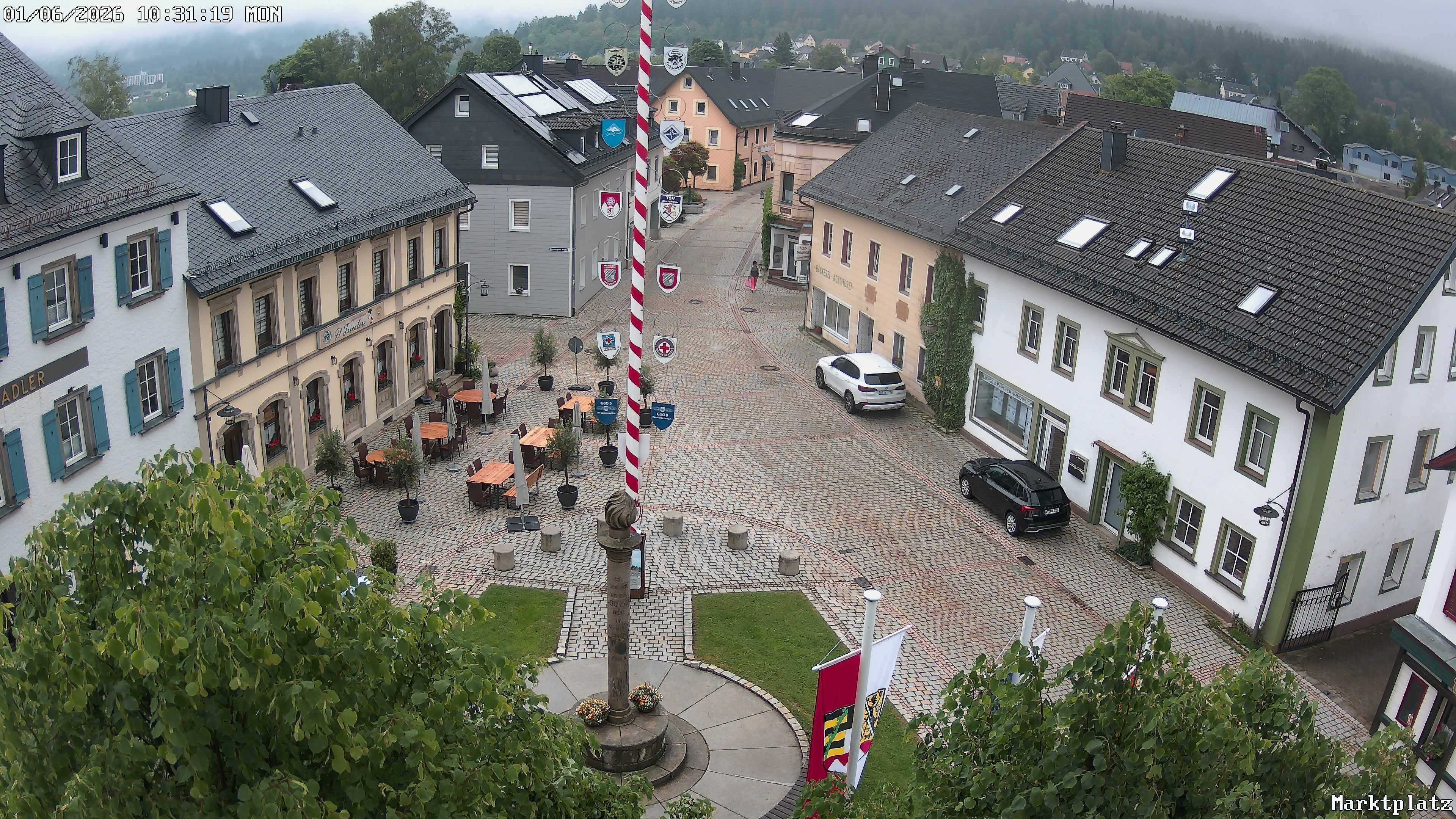 Archiv Foto Webcam Marktplatz von Bischofsgrün