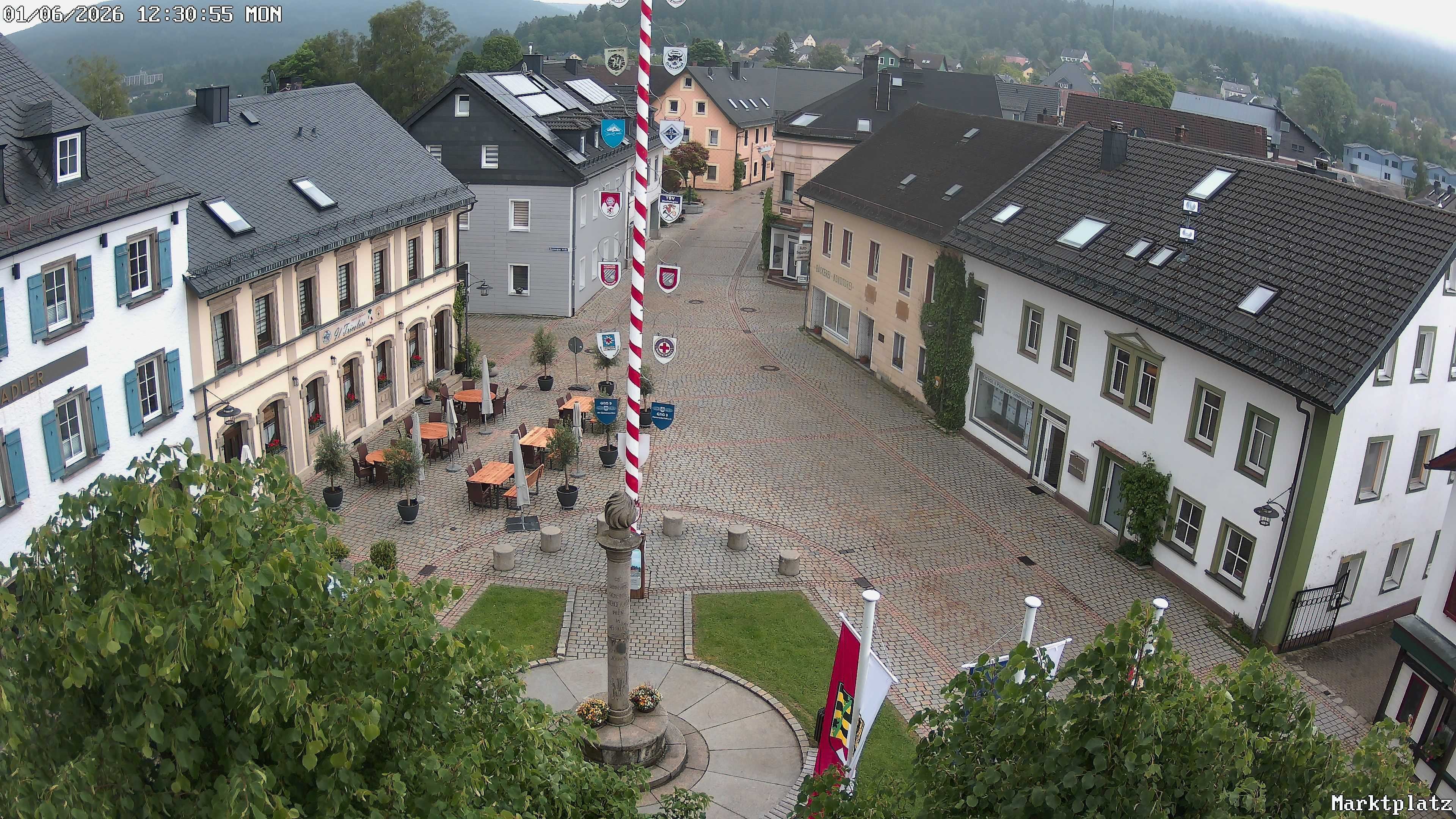 Archiv Foto Webcam Marktplatz von Bischofsgrün
