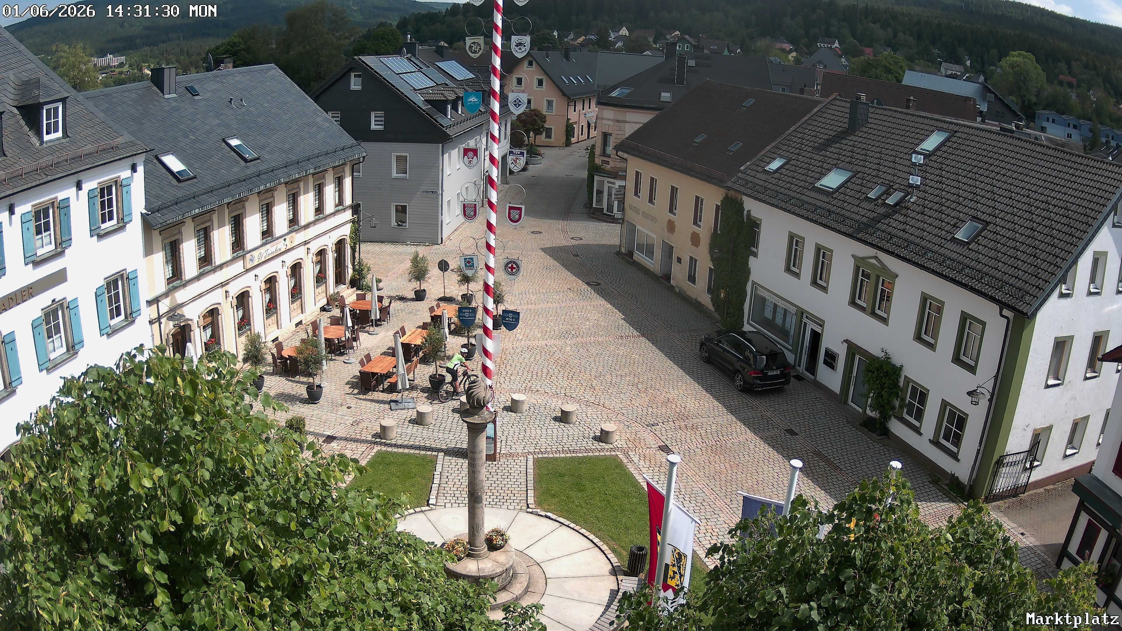 Archiv Foto Webcam Marktplatz von Bischofsgrün