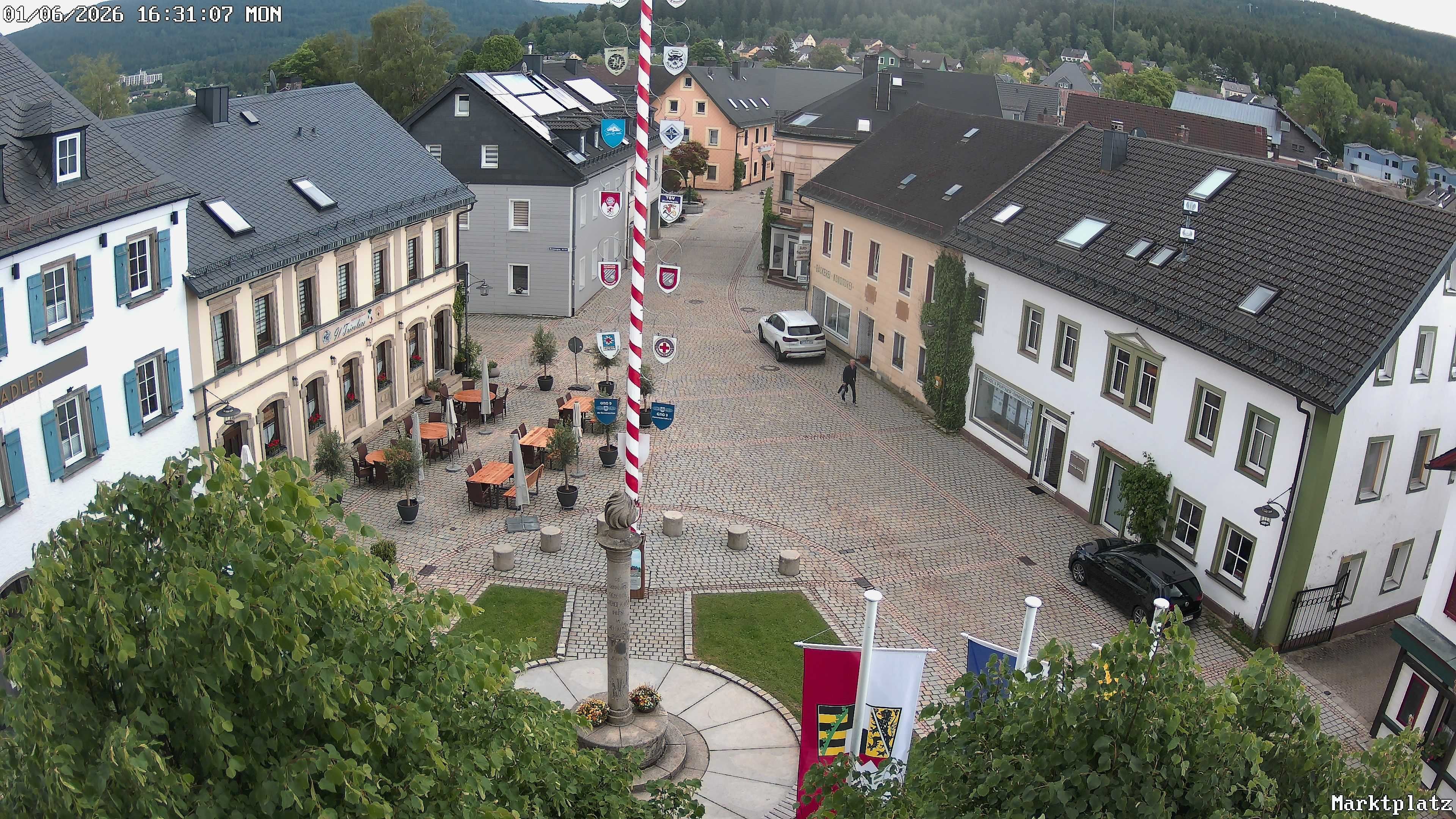 Archiv Foto Webcam Marktplatz von Bischofsgrün