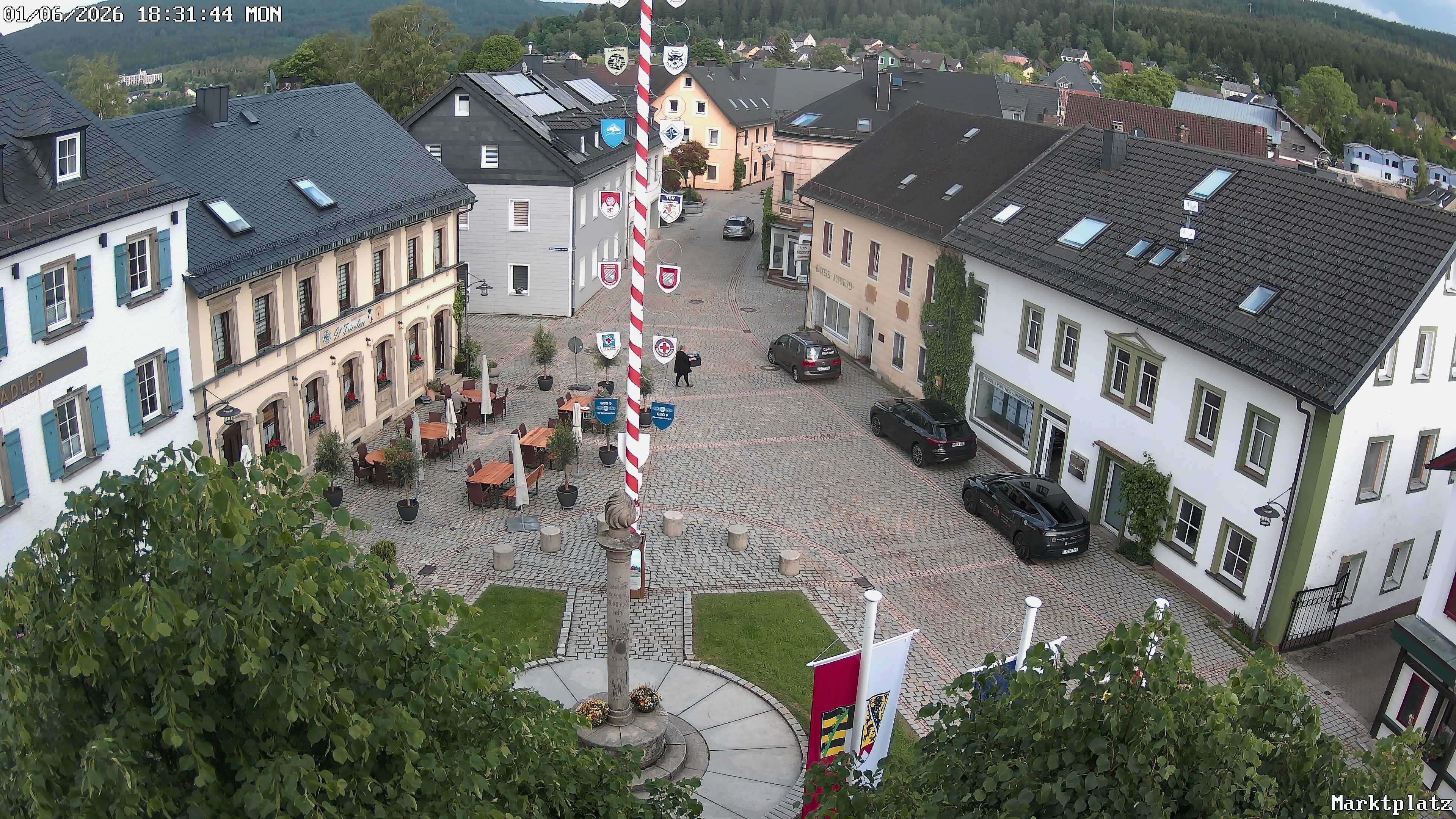 Archiv Foto Webcam Marktplatz von Bischofsgrün