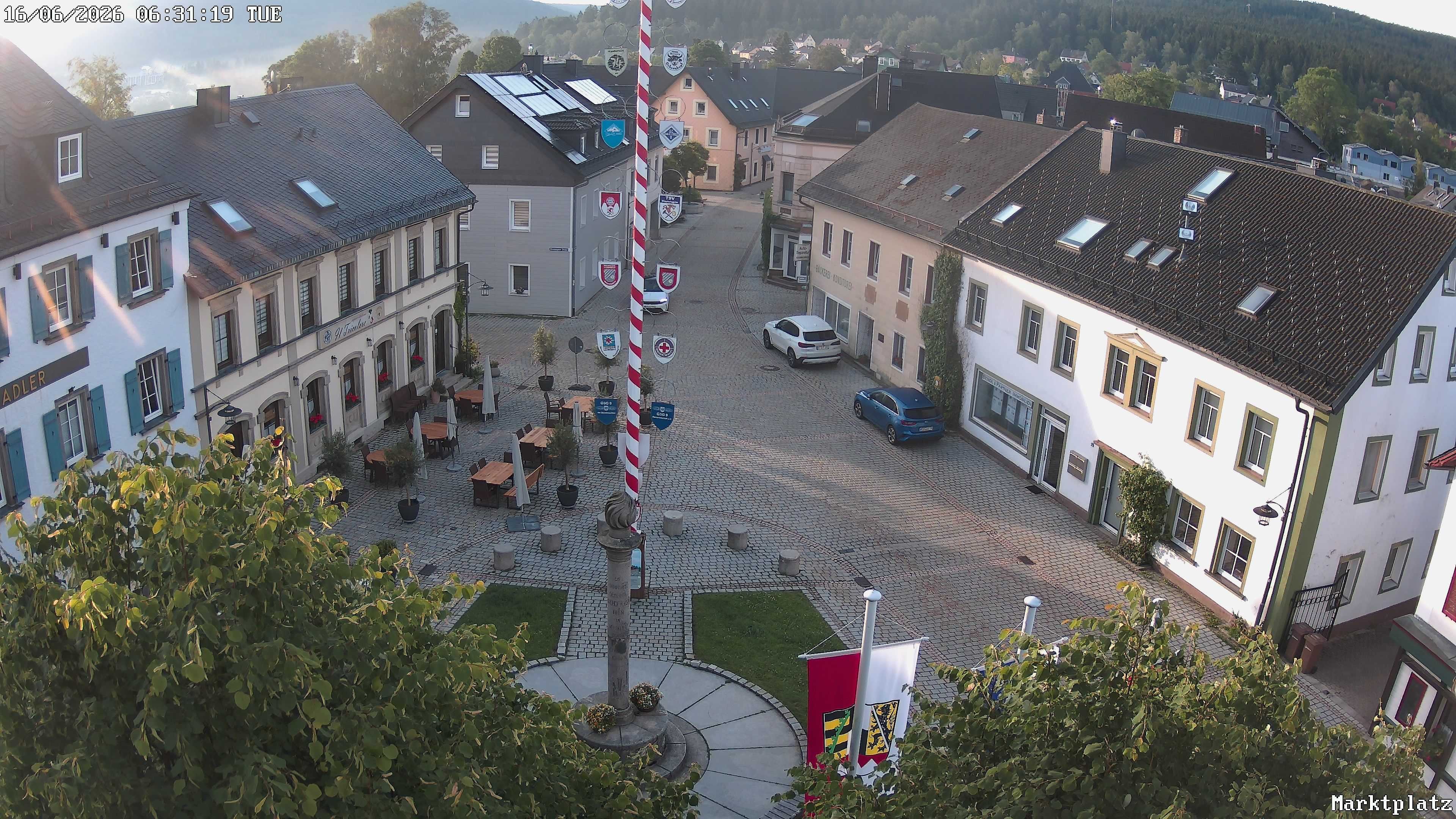 Archiv Foto Webcam Marktplatz von Bischofsgrün
