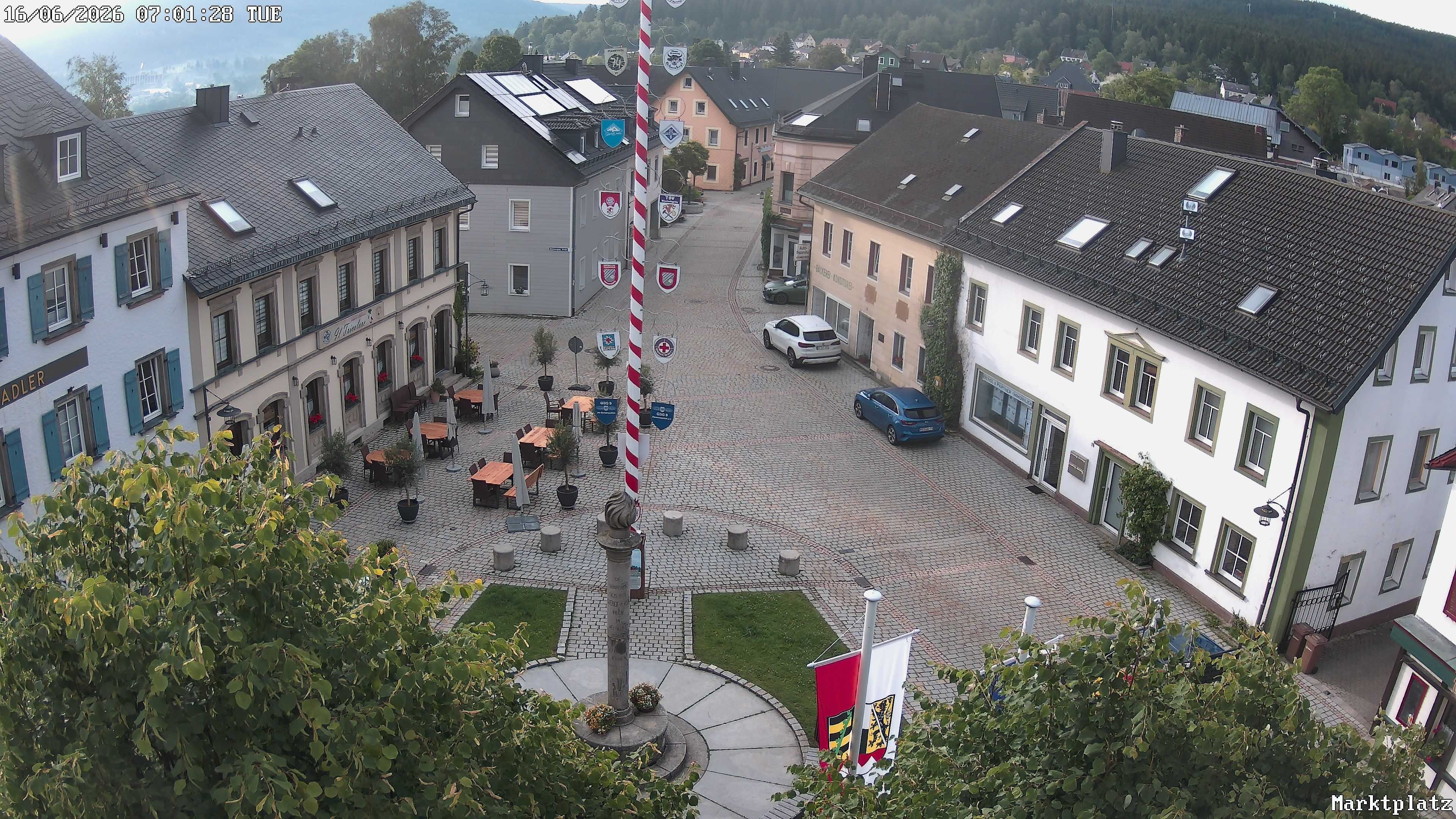Archiv Foto Webcam Marktplatz von Bischofsgrün