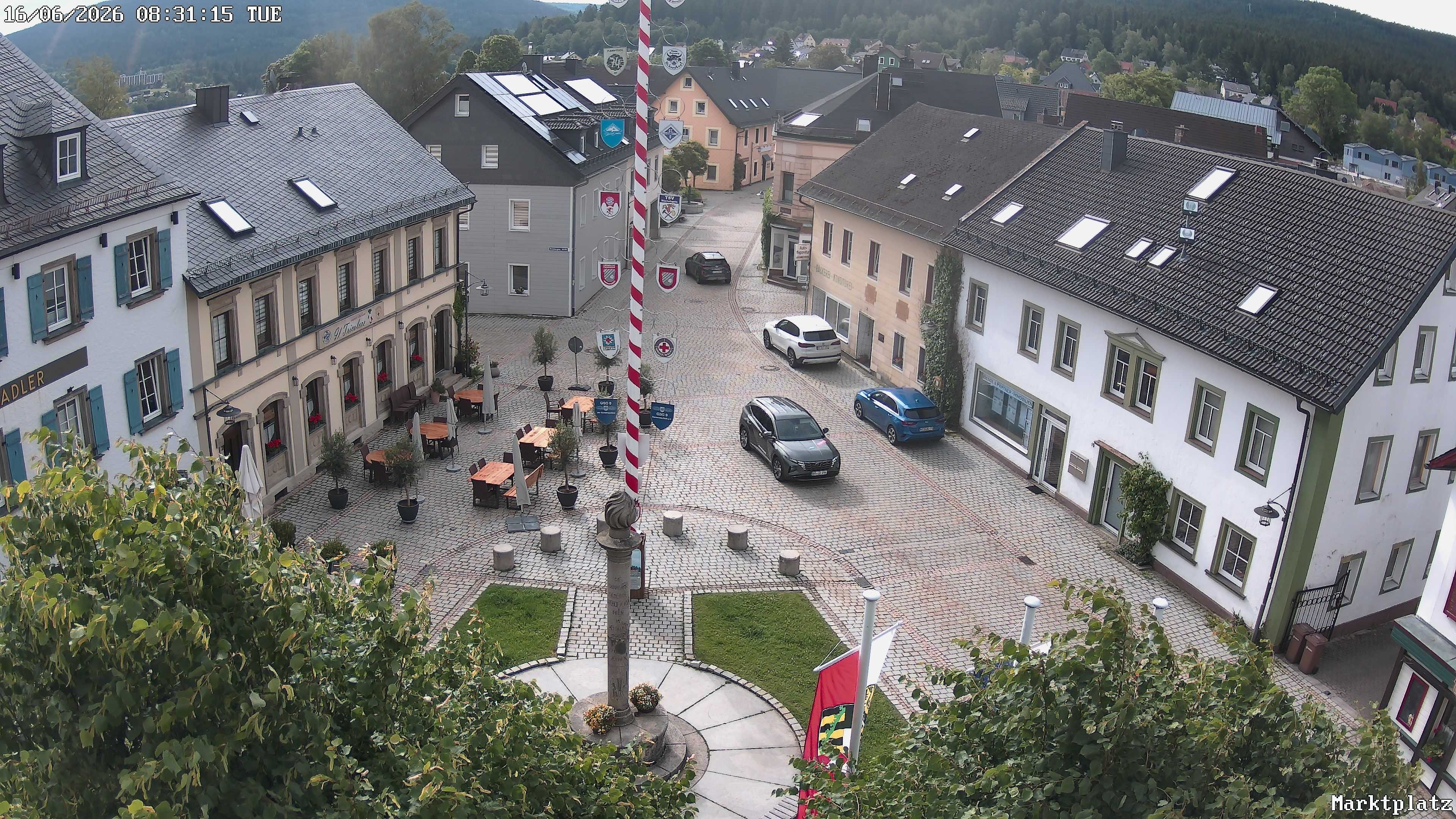 Archiv Foto Webcam Marktplatz von Bischofsgrün