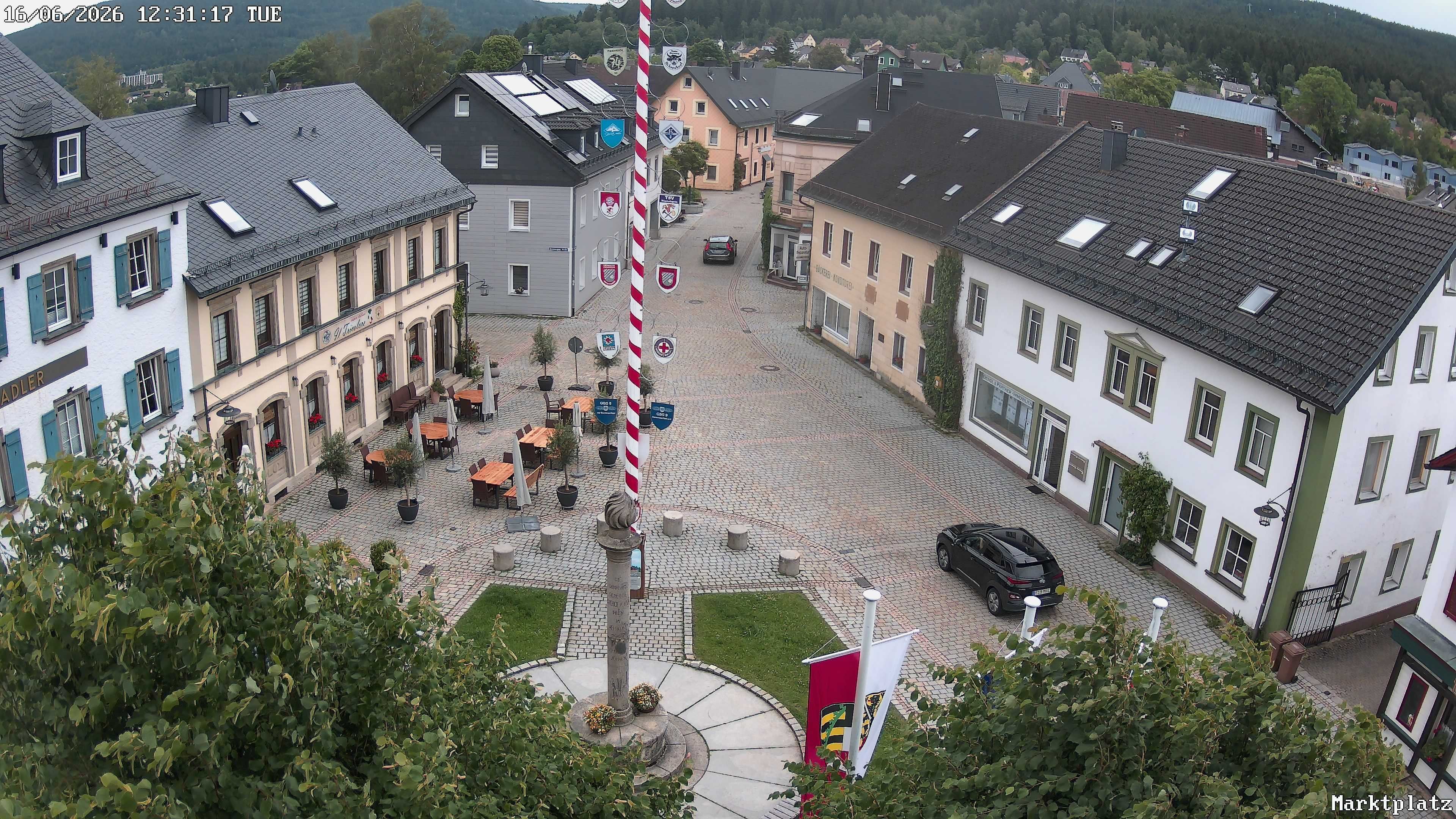 Archiv Foto Webcam Marktplatz von Bischofsgrün