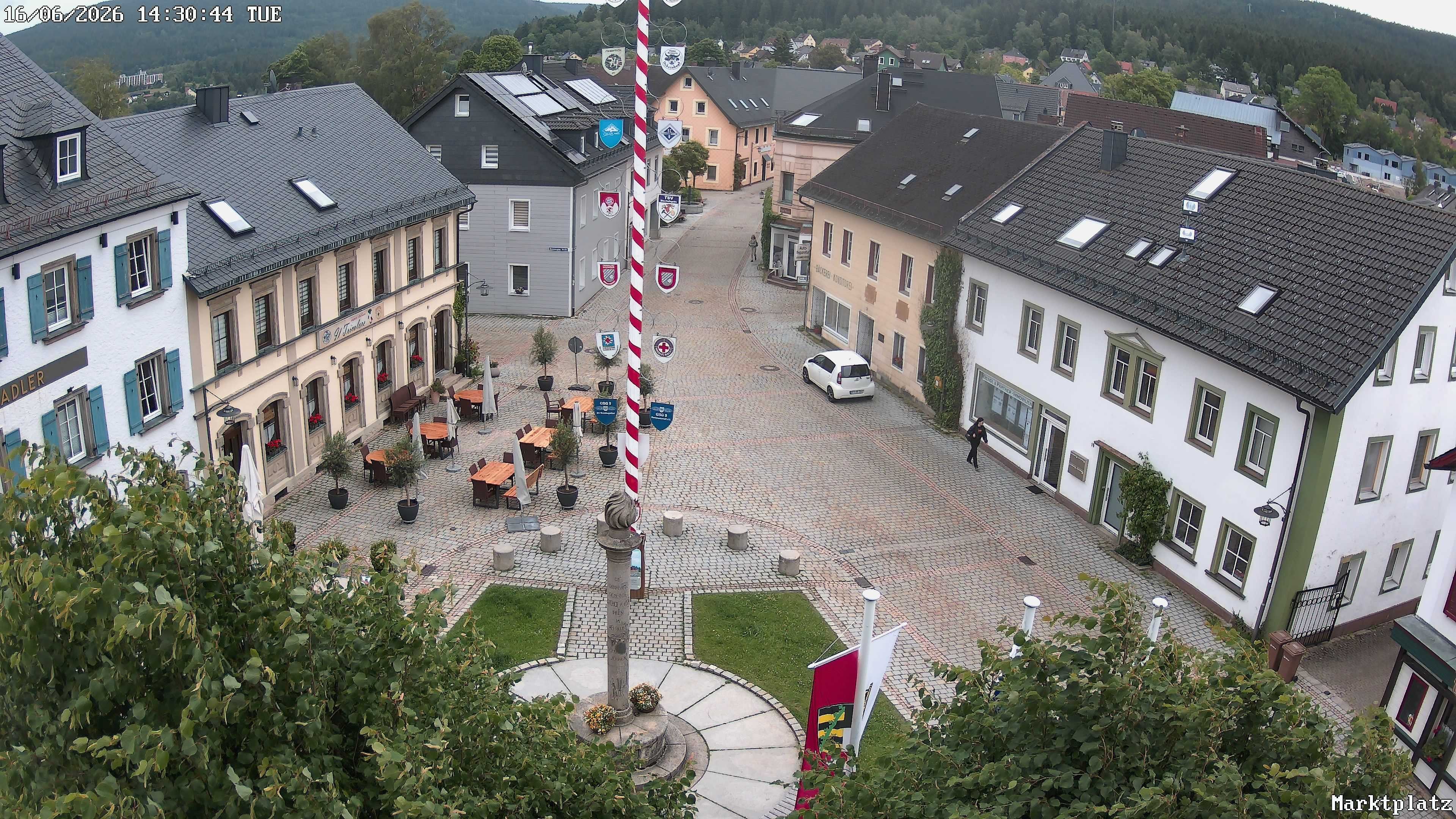 Archiv Foto Webcam Marktplatz von Bischofsgrün