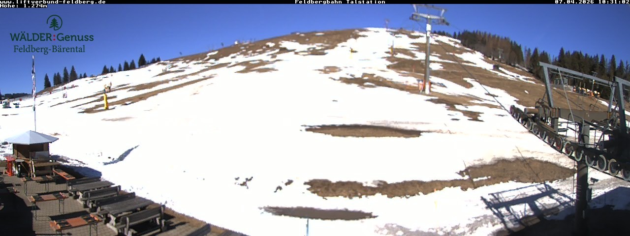 Archived image Webcam Feldberg Seebuck valley station