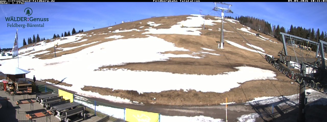 Archived image Webcam Feldberg Seebuck valley station