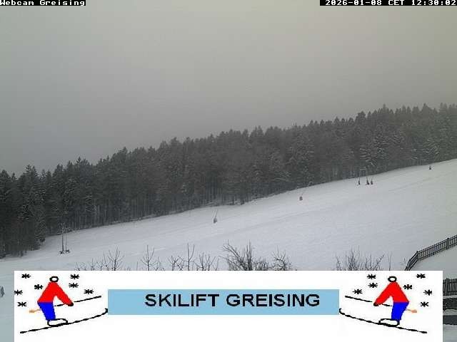 Archived image Webcam Bavarian Forest: Lift Greising