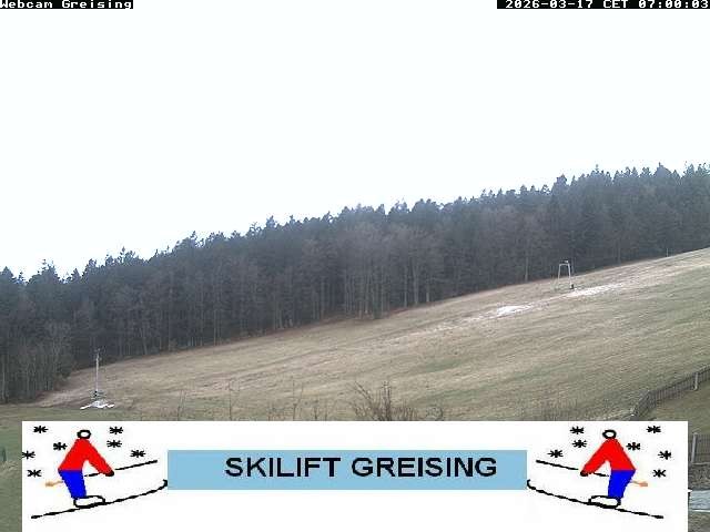 Archived image Webcam Bavarian Forest: Lift Greising