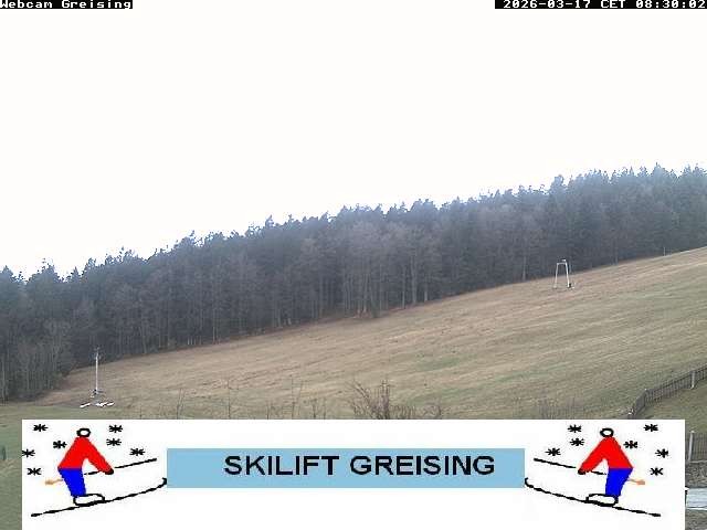 Archived image Webcam Bavarian Forest: Lift Greising