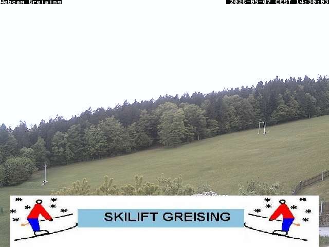 Archived image Webcam Bavarian Forest: Lift Greising
