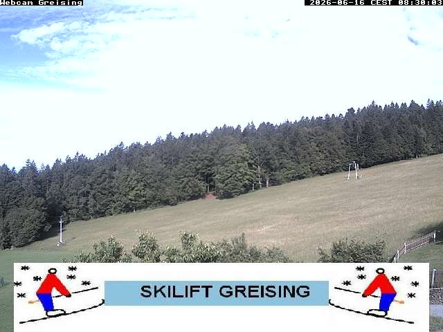 Archived image Webcam Bavarian Forest: Lift Greising