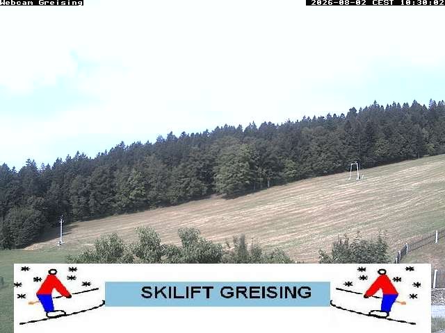 Archived image Webcam Bavarian Forest: Lift Greising
