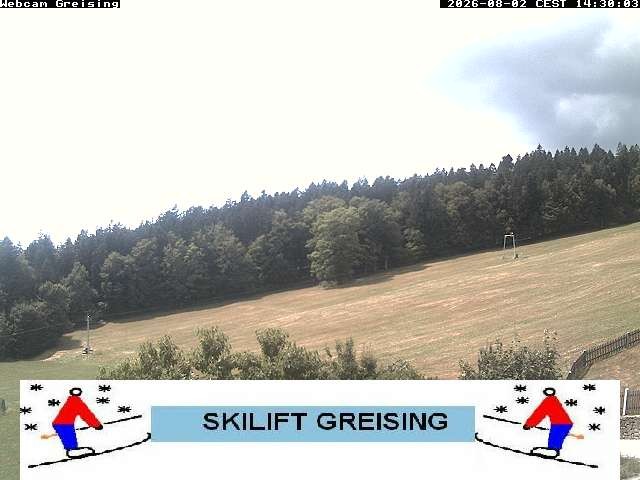 Archived image Webcam Bavarian Forest: Lift Greising