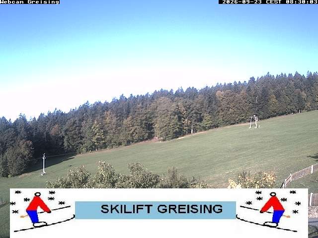 Archived image Webcam Bavarian Forest: Lift Greising