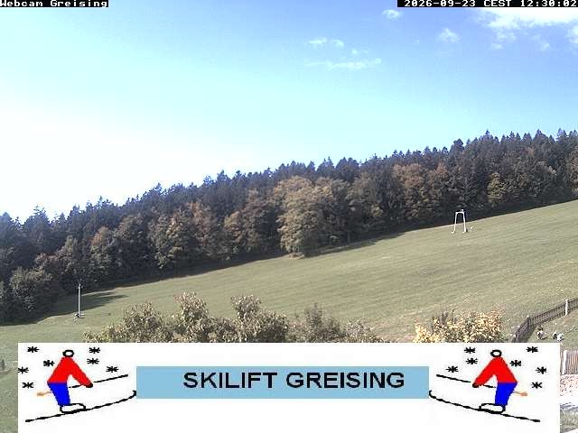 Archived image Webcam Bavarian Forest: Lift Greising