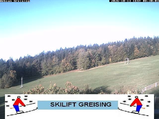 Archived image Webcam Bavarian Forest: Lift Greising