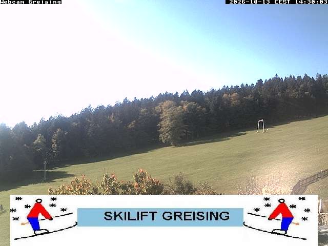 Archived image Webcam Bavarian Forest: Lift Greising