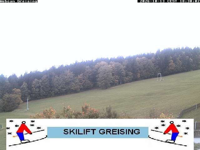 Archived image Webcam Bavarian Forest: Lift Greising