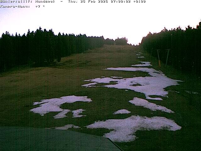 Archived image Webcam Bühlertallift Hundseck View of the Slope