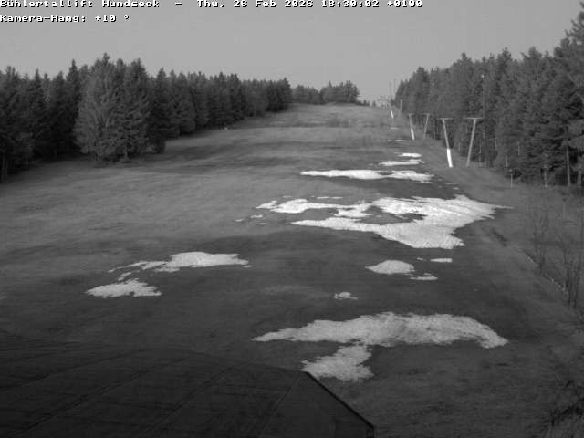 Archived image Webcam Bühlertallift Hundseck View of the Slope