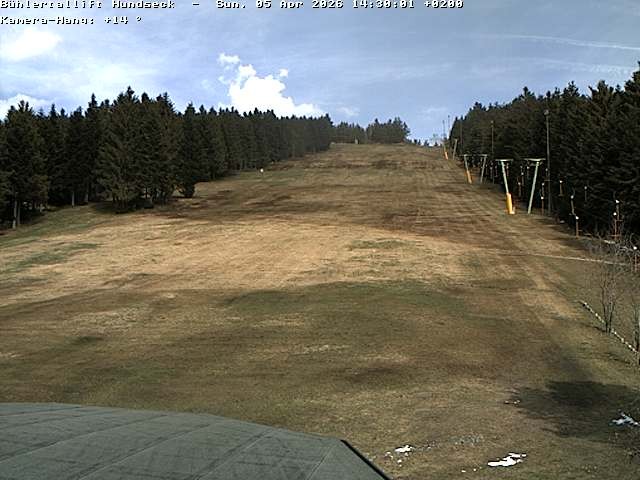 Archived image Webcam Bühlertallift Hundseck View of the Slope