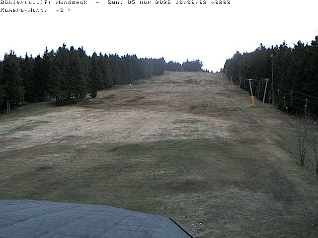 Archived image Webcam Bühlertallift Hundseck View of the Slope