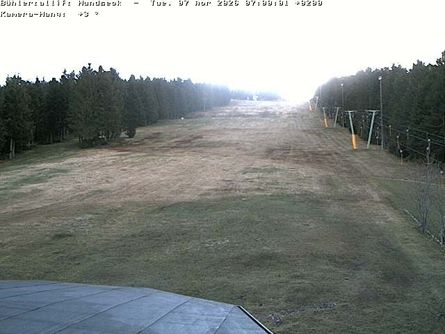 Archived image Webcam Bühlertallift Hundseck View of the Slope