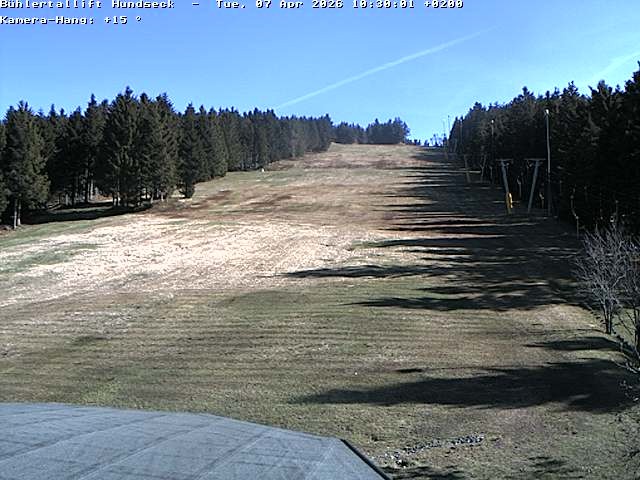Archived image Webcam Bühlertallift Hundseck View of the Slope