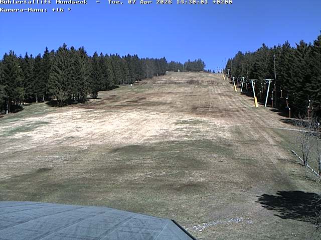 Archived image Webcam Bühlertallift Hundseck View of the Slope