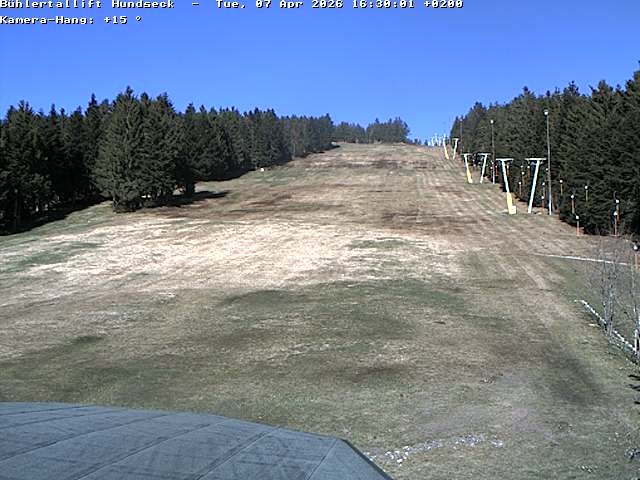 Archived image Webcam Bühlertallift Hundseck View of the Slope