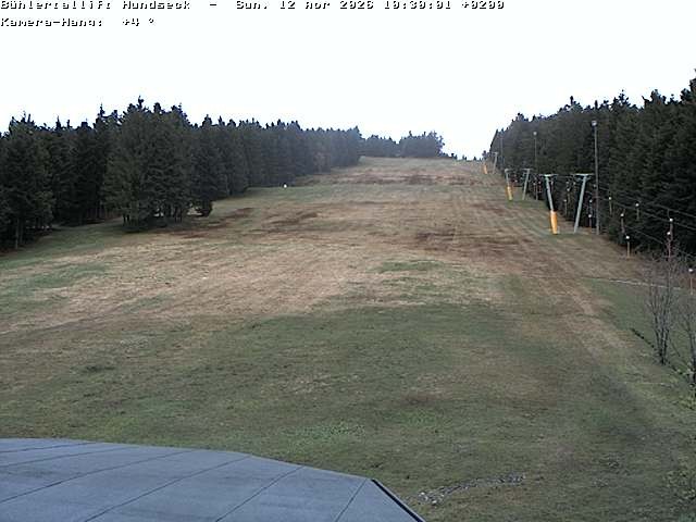 Archived image Webcam Bühlertallift Hundseck View of the Slope