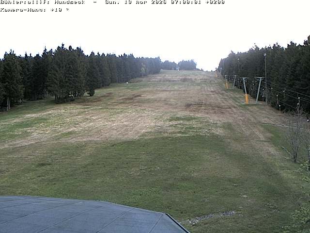 Archived image Webcam Bühlertallift Hundseck View of the Slope