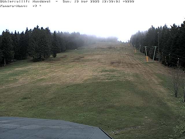 Archived image Webcam Bühlertallift Hundseck View of the Slope