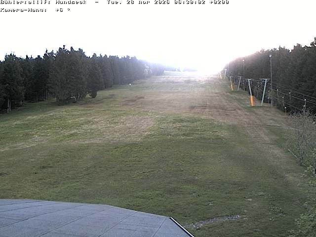 Archived image Webcam Bühlertallift Hundseck View of the Slope