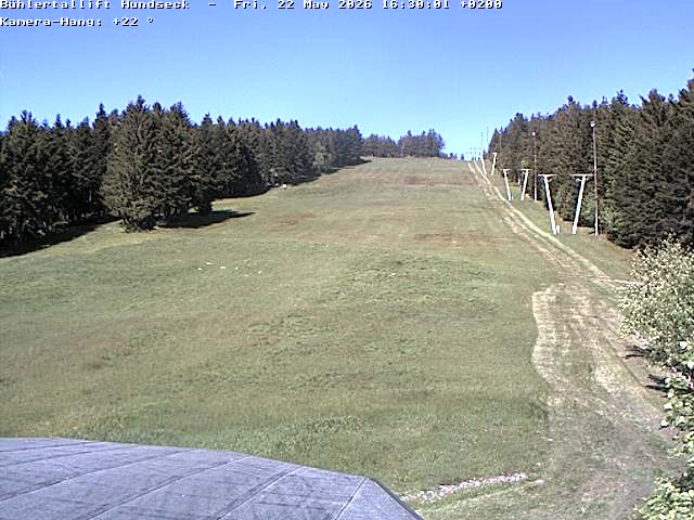 Archived image Webcam Bühlertallift Hundseck View of the Slope