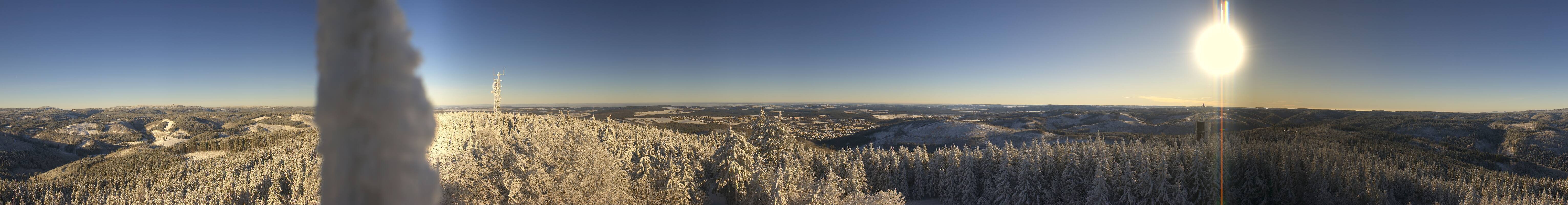 Archiv Foto Webcam Ilmenau - Blick vom Kickelhahn Turm