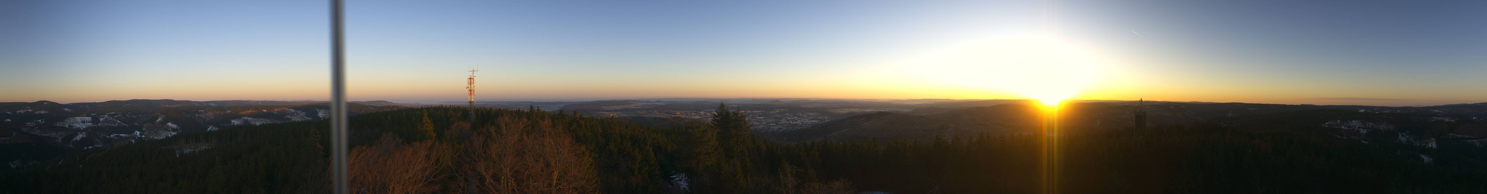 Archiv Foto Webcam Ilmenau - Blick vom Kickelhahn Turm