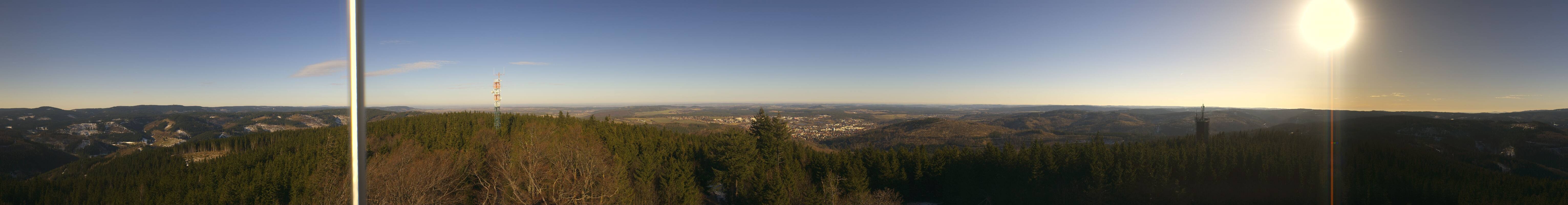 Archiv Foto Webcam Ilmenau - Blick vom Kickelhahn Turm